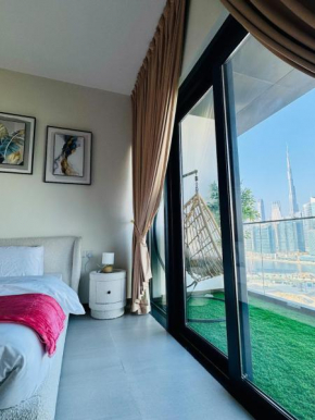 Sleek 1BHK, Cozy Retreat Near Burj Khalifa & Canal